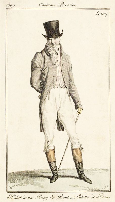 Men's fashion in the Napoleonic Era.